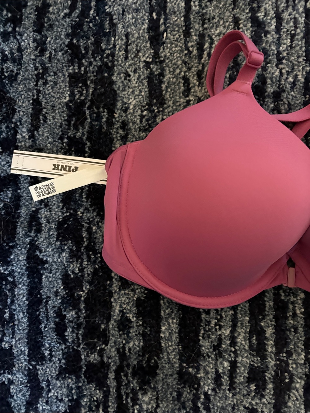 PINK Victoria's Secret Hot Pink T-Shirt Bra with Convertible Straps - Picture 2 of 4